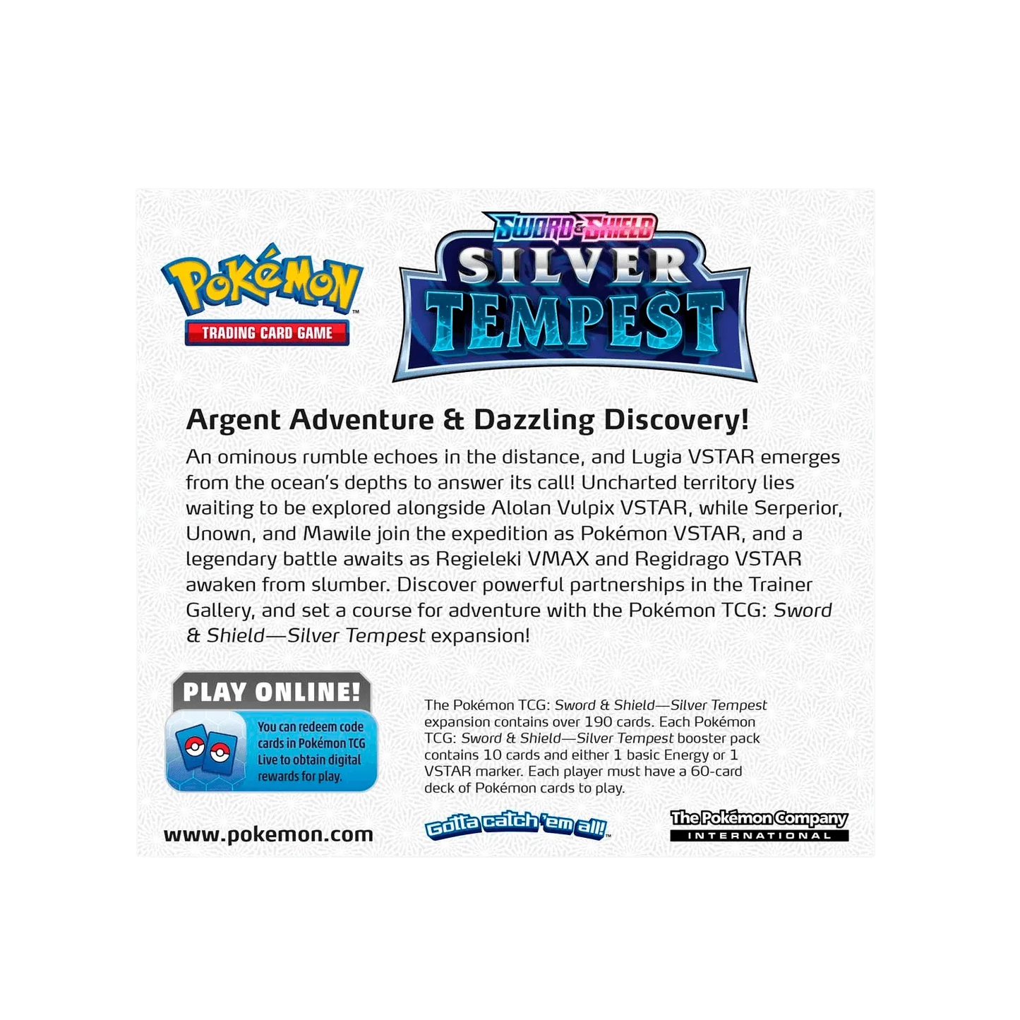 Pokemon TCG - Sword & Shield - Silver Tempest - Booster Box (36x Packs)