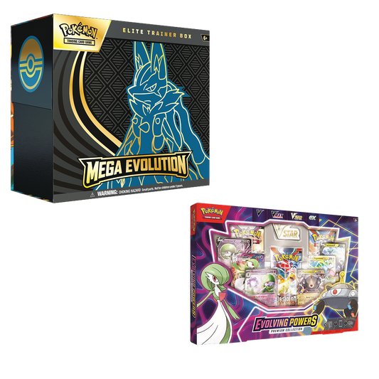Pokemon TCG - Evolving Powers Collection Box & Mega Evolution ETB (Lucario) - Bundle