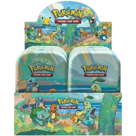 Pokemon TCG - Sword & Shield - Celebrations-  Mini Tin - Display Case (8x Tins)