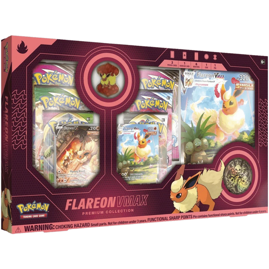 Pokemon TCG - Sword & Shield - Flareon VMAX Premium Collection Box