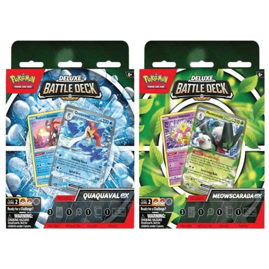Pokemon TCG - Scarlet & Violet - Deluxe Battle Decks - Meowscarada ex & Quaquaval ex Bundle